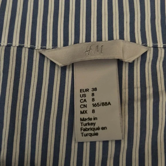 H&M blue/white striped top size 8 - Picture 11 of 12